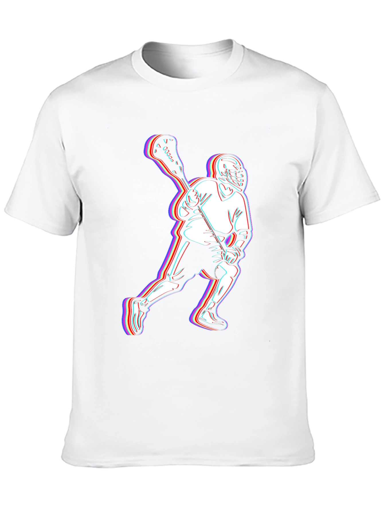 Lacrosse Player Black T-Shirt - Sporty Comfortable