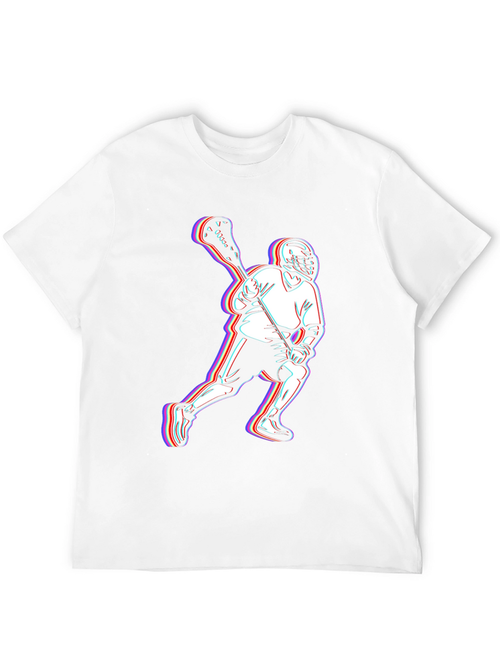 Lacrosse Player Black T-Shirt - Sporty Comfortable