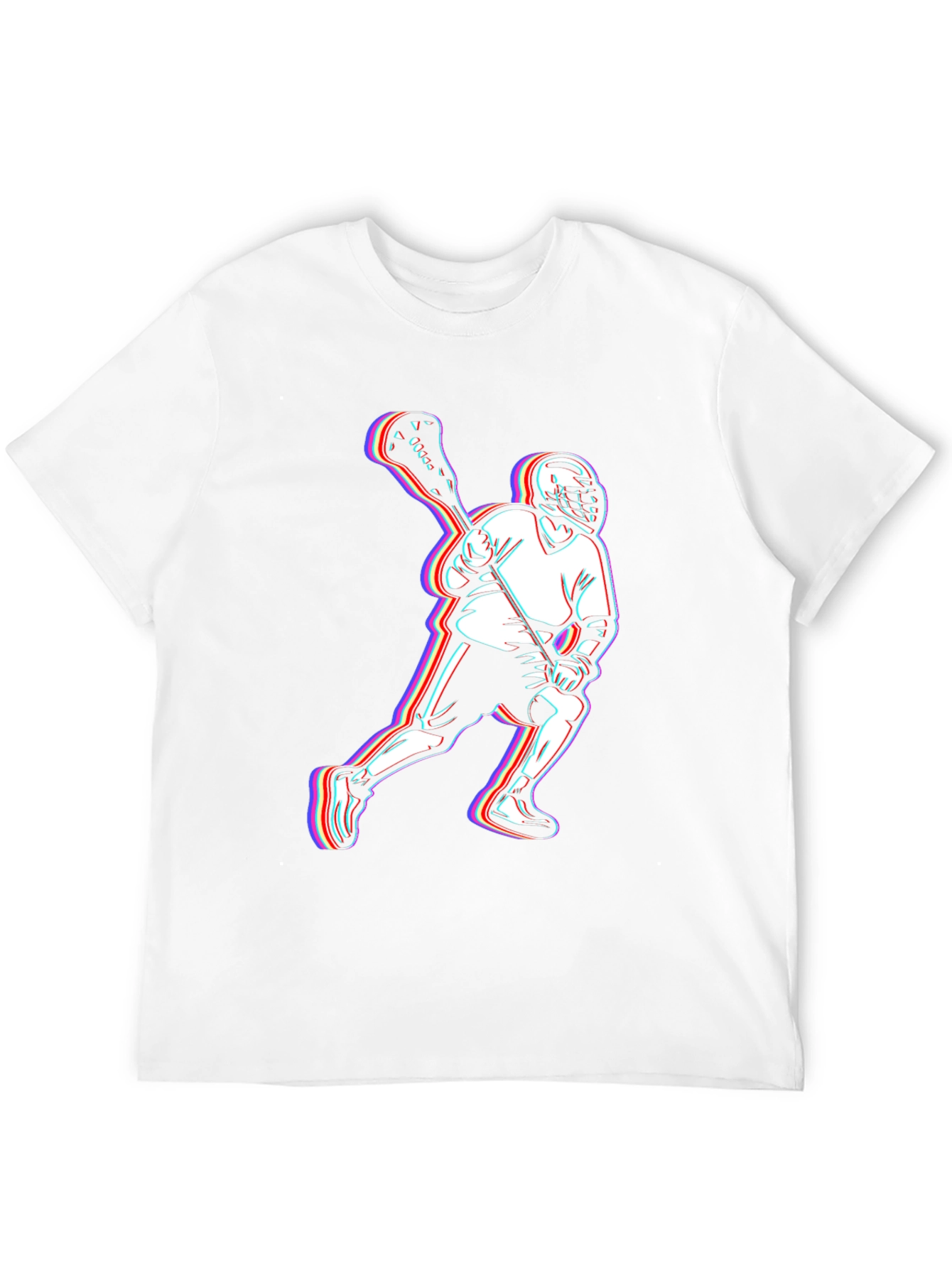 Lacrosse Player Black T-Shirt - Sporty Comfortable
