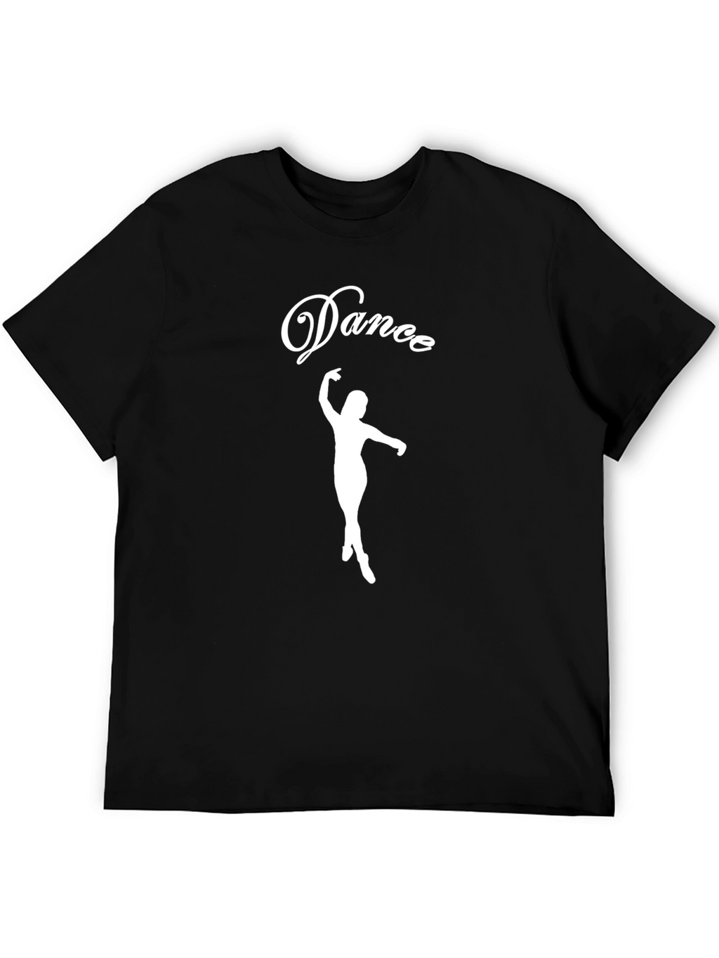 Dance Silhouette Graphic Tee - Black Cotton T-Shirt