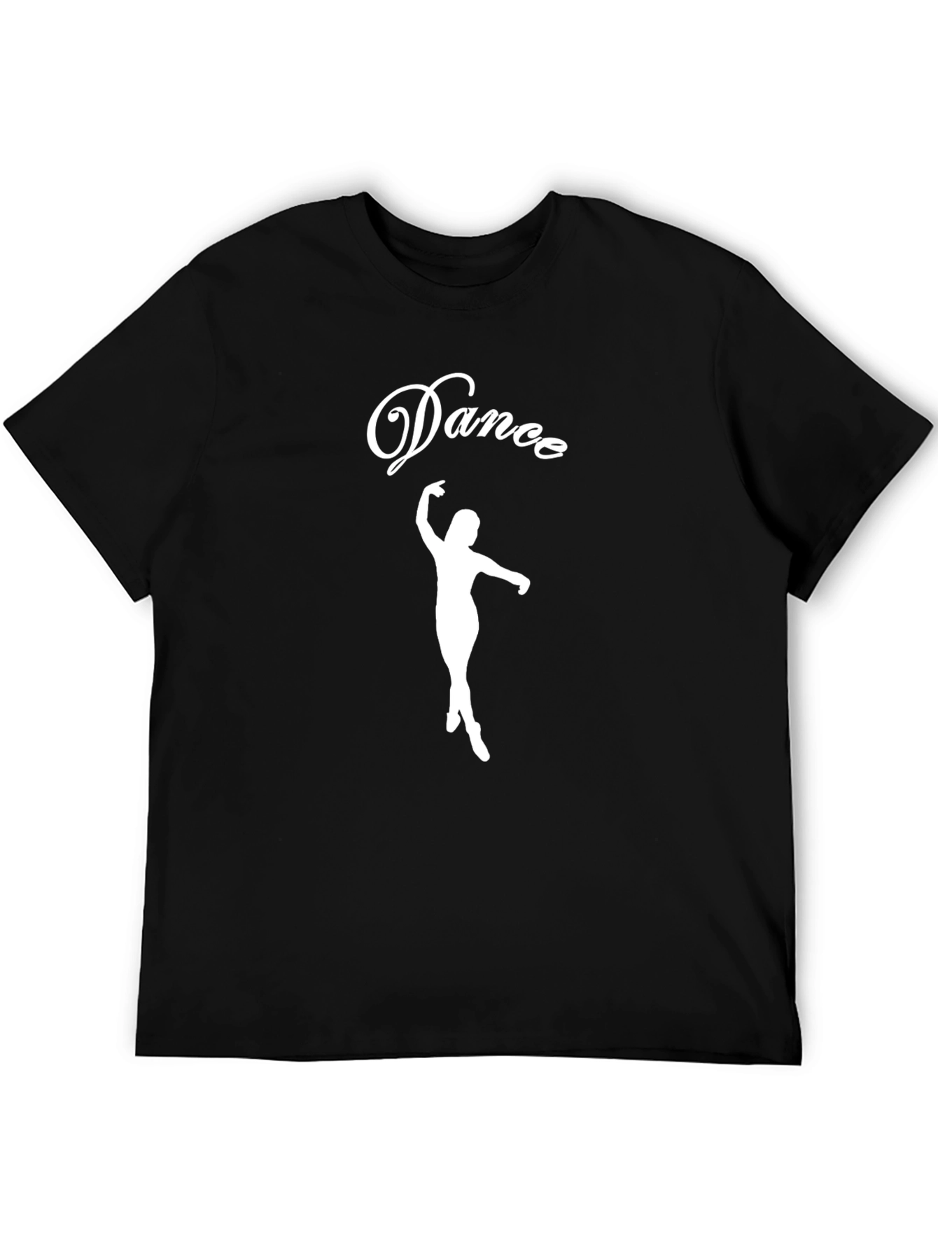 Dance Silhouette Graphic Tee - Black Cotton T-Shirt
