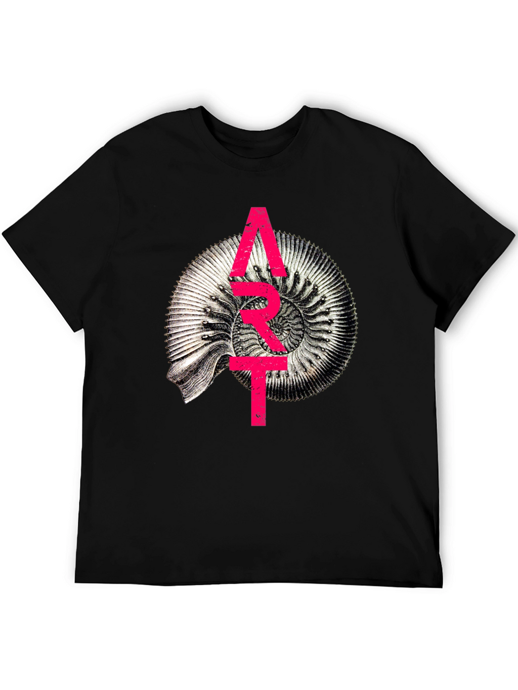 Abstract Fossil Graphic T-Shirt - Unique Design