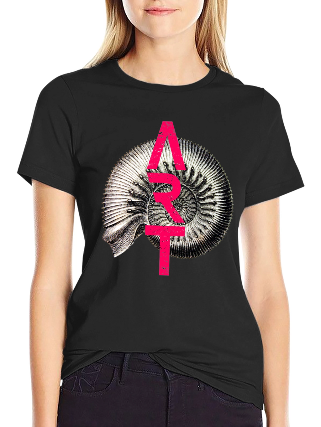 Abstract Fossil Graphic T-Shirt - Unique Design