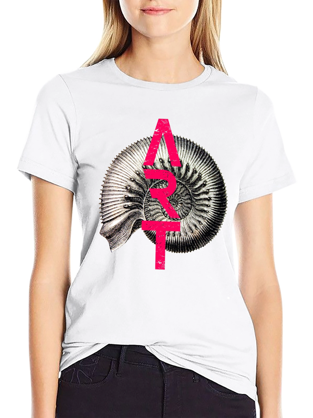 Abstract Fossil Graphic T-Shirt - Unique Design