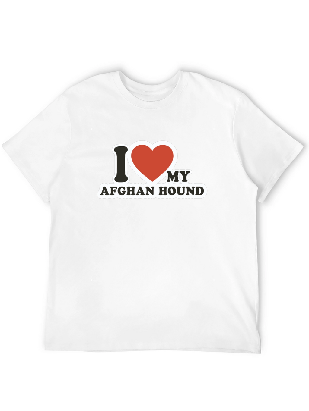I Love My Afghan Hound Black T-Shirt