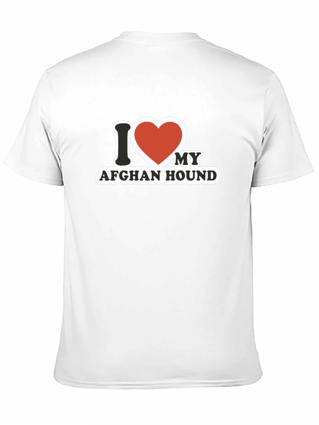 I Love My Afghan Hound Black T-Shirt