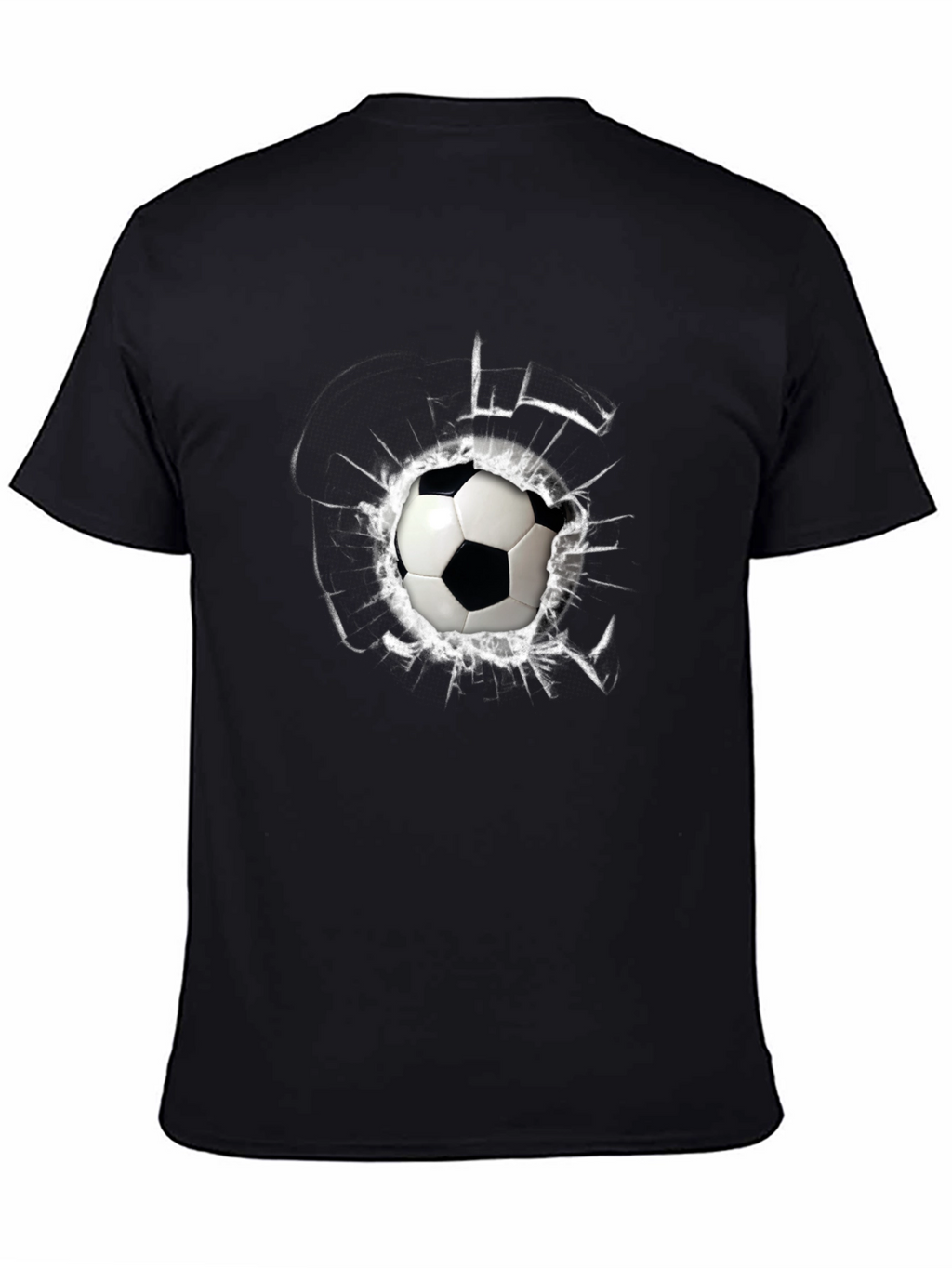 Soccer Ball Shattered Glass Mens T-Shirt