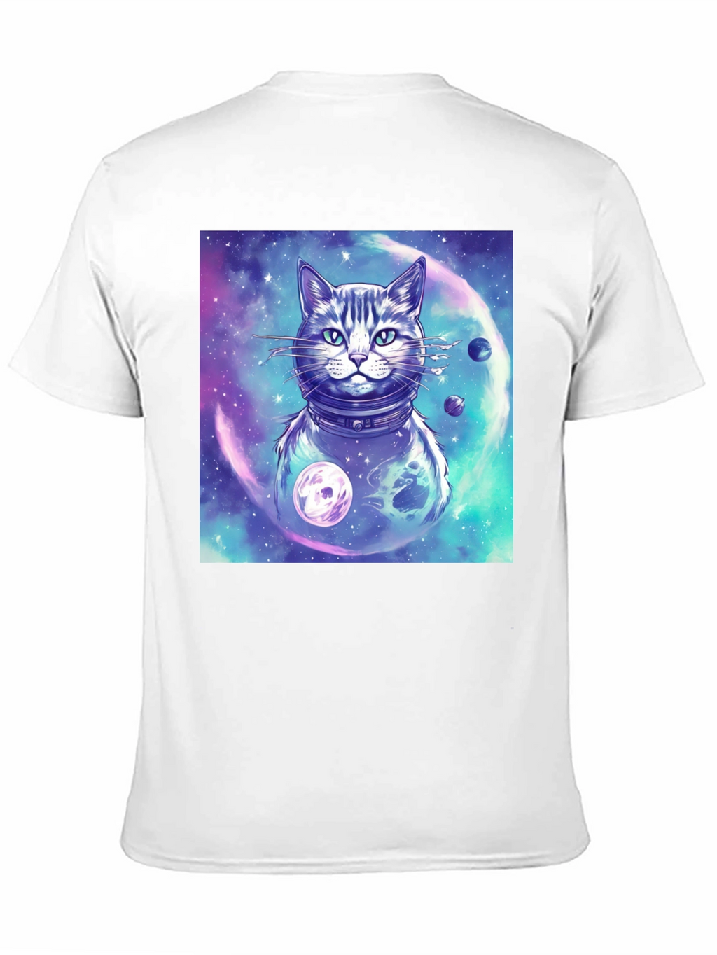 Cosmic Cat T-Shirt - Galaxy Space Adventure
