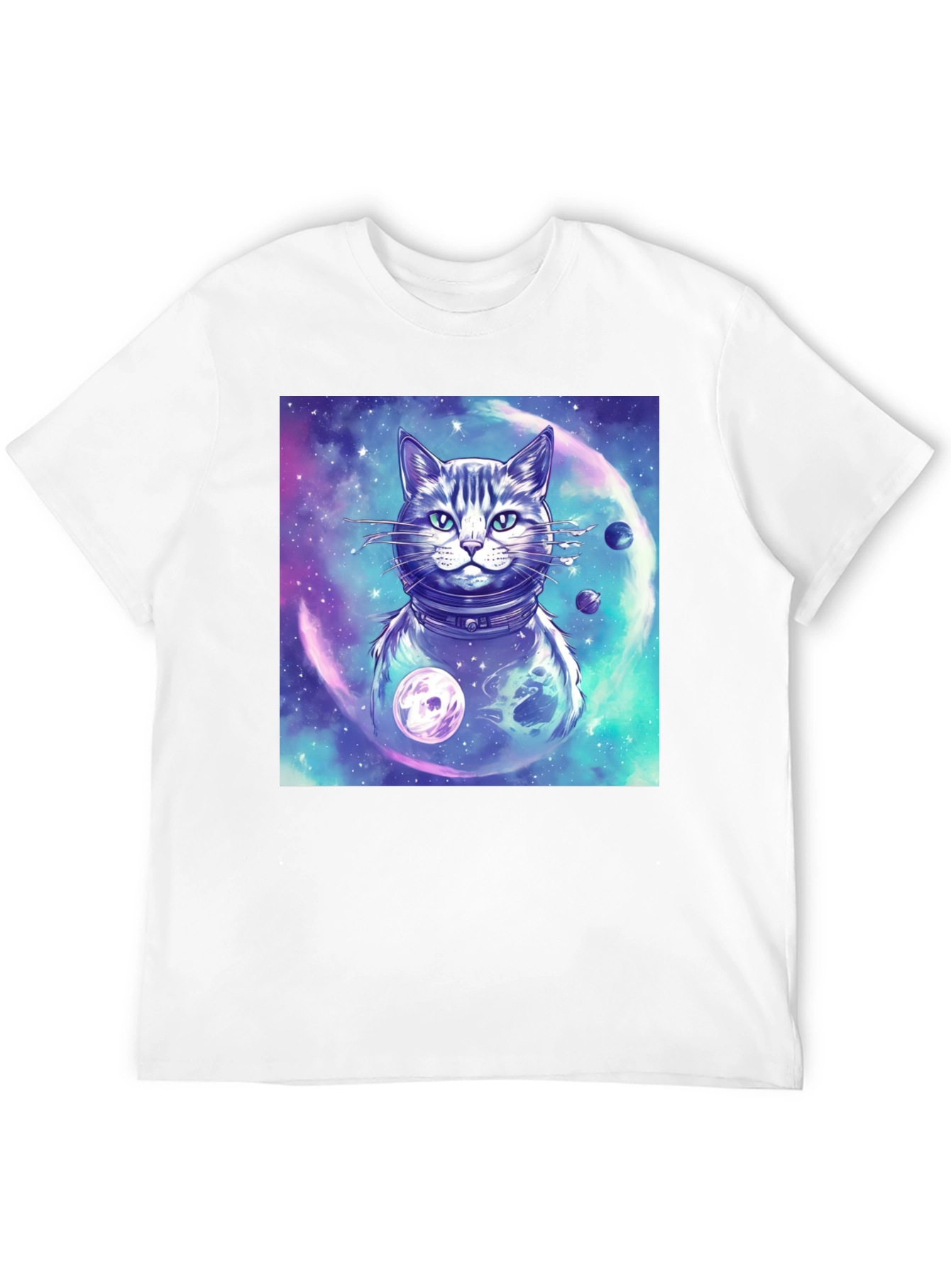 Cosmic Cat T-Shirt - Galaxy Space Adventure