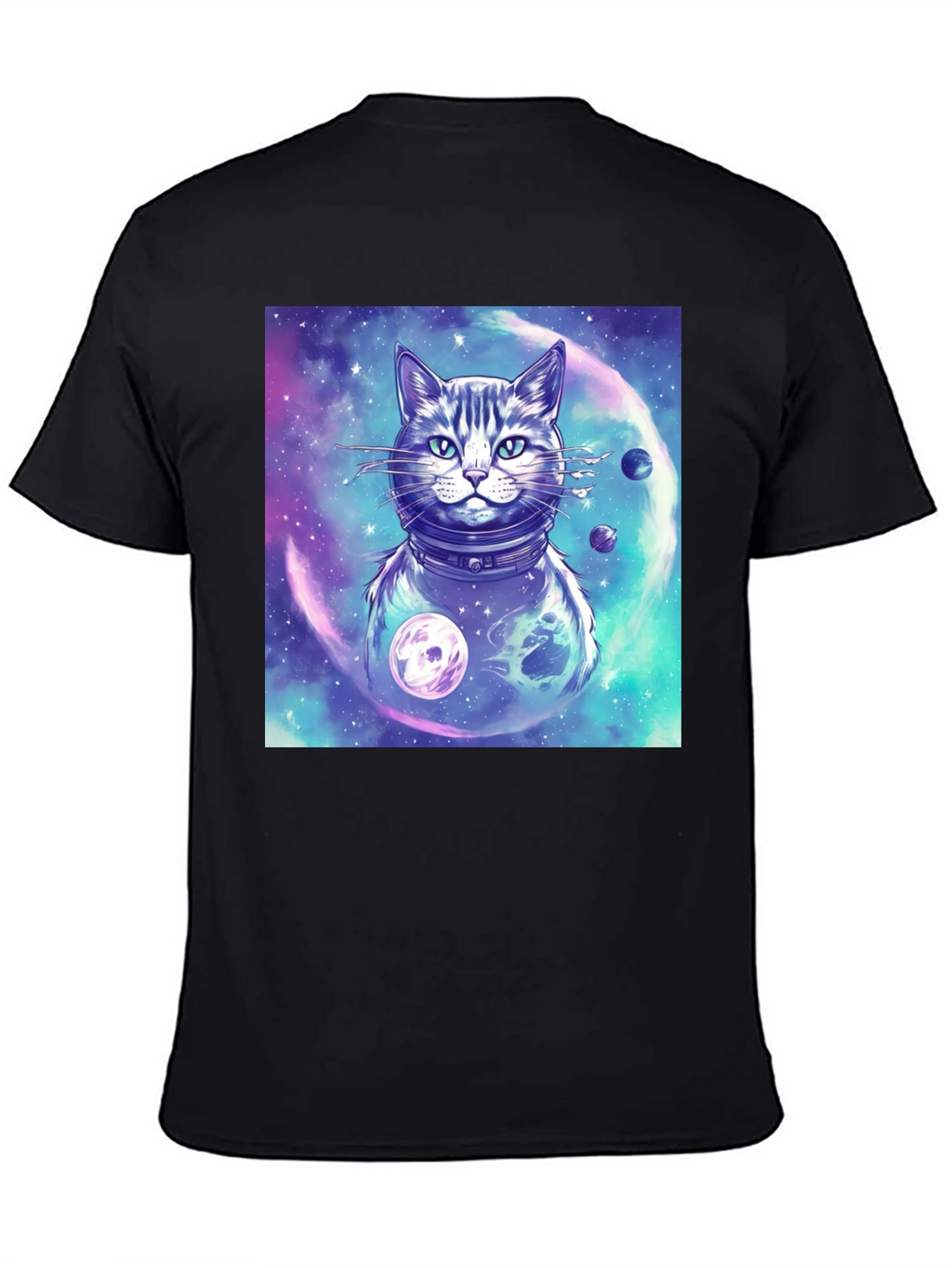 Cosmic Cat T-Shirt - Galaxy Space Adventure