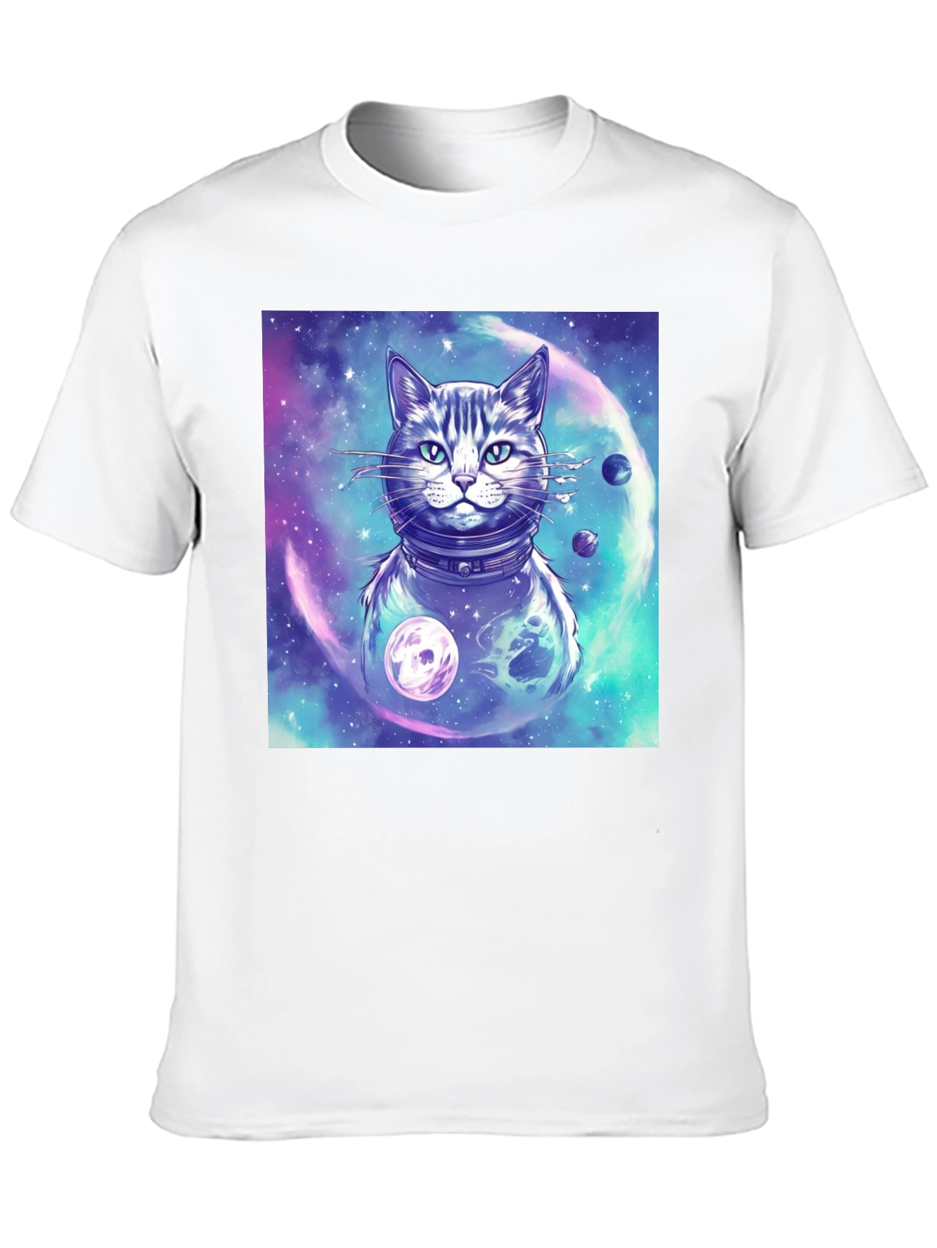 Cosmic Cat T-Shirt - Galaxy Space Adventure