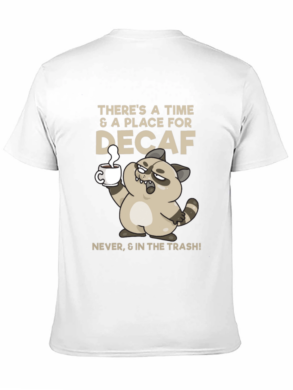 Funny Decaf Coffee Racoon T-Shirt