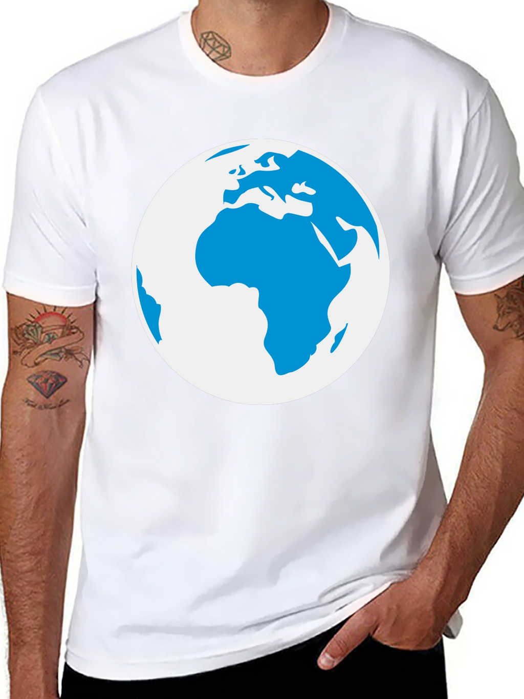 Globe Graphic Black T-Shirt