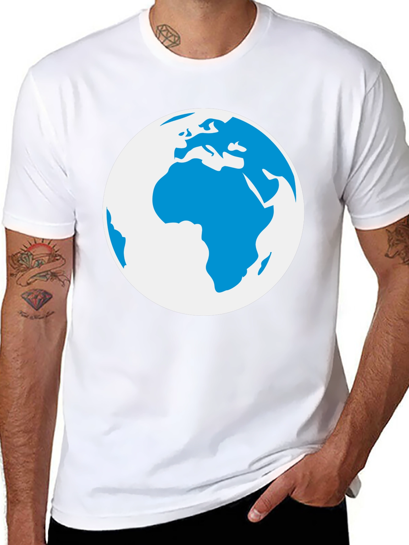 Globe Graphic Black T-Shirt