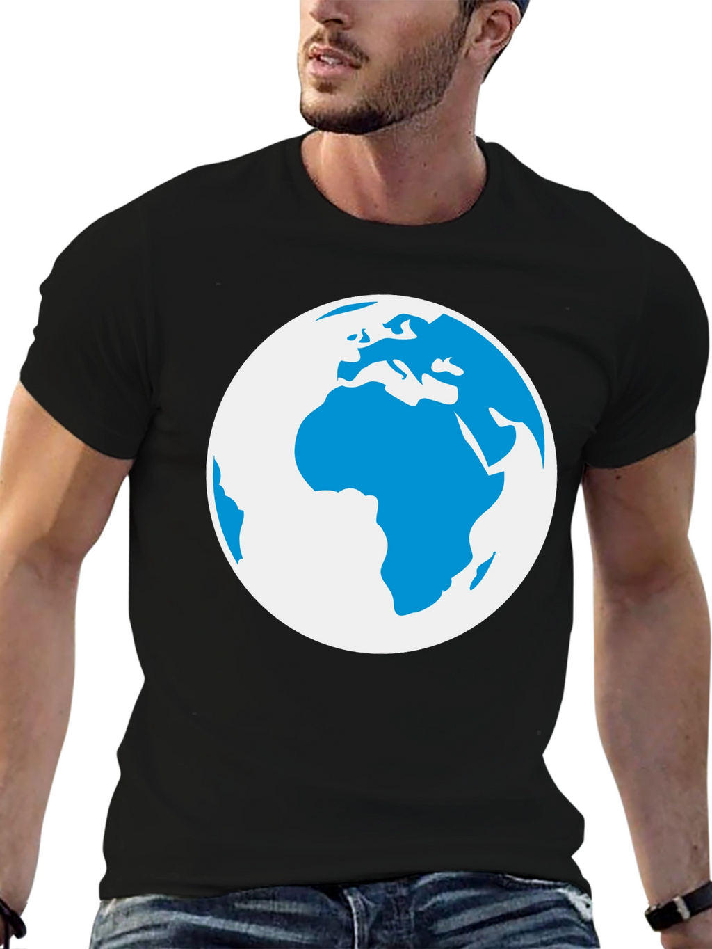 Globe Graphic Black T-Shirt
