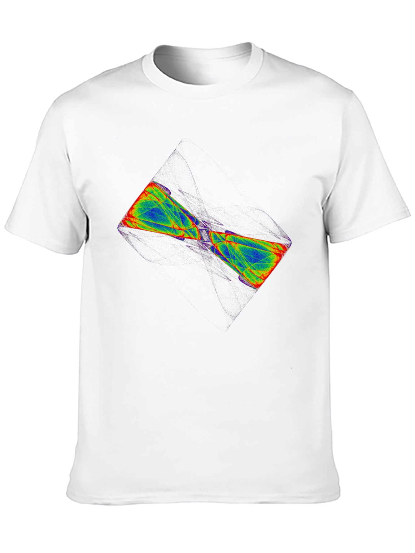 Abstract Hourglass Graphic Tee - Black