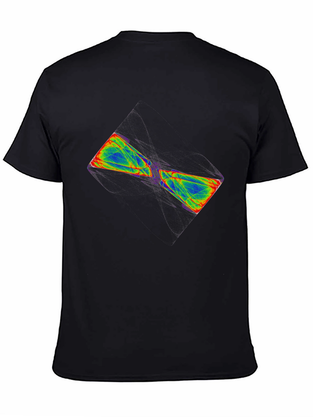 Abstract Hourglass Graphic Tee - Black