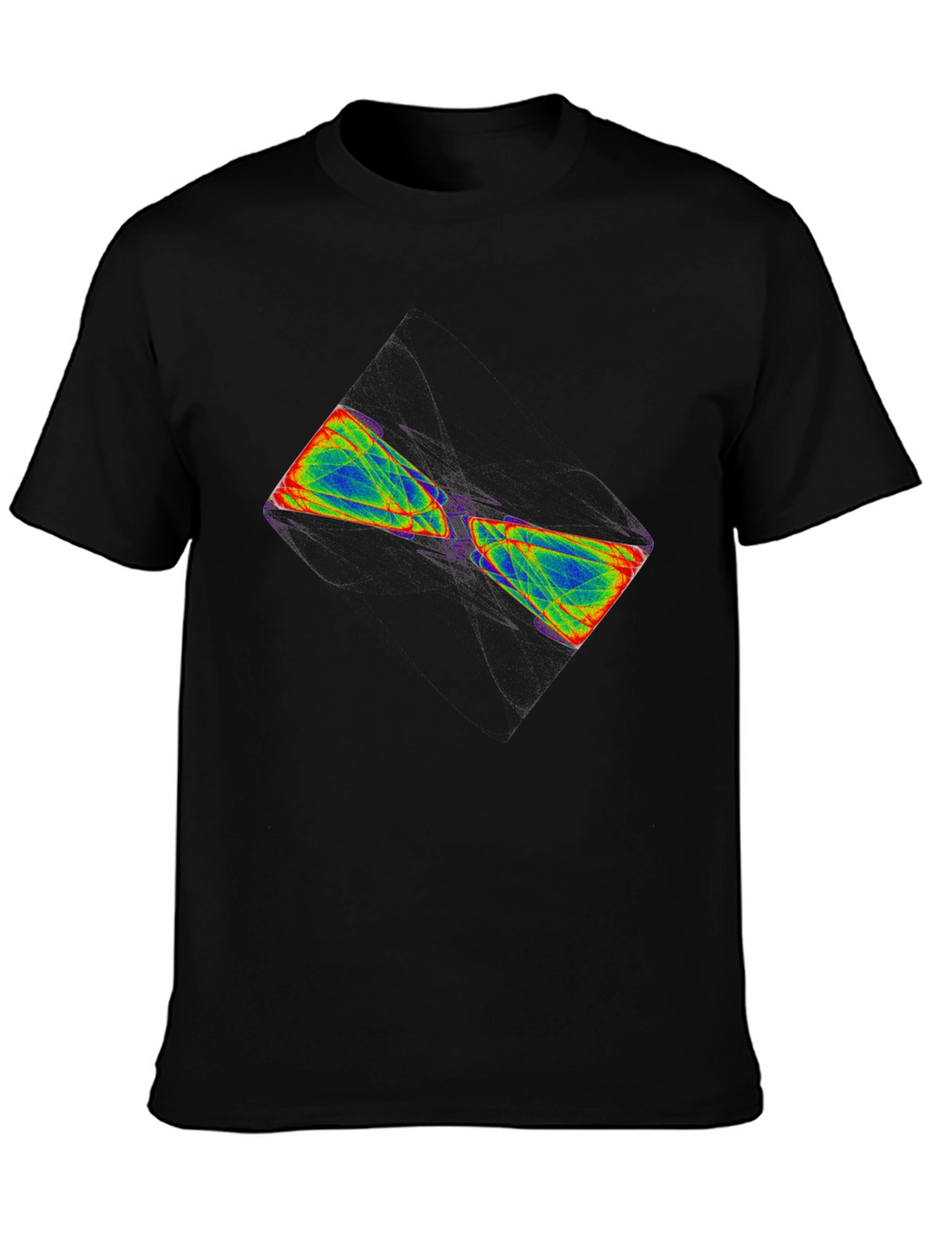 Abstract Hourglass Graphic Tee - Black