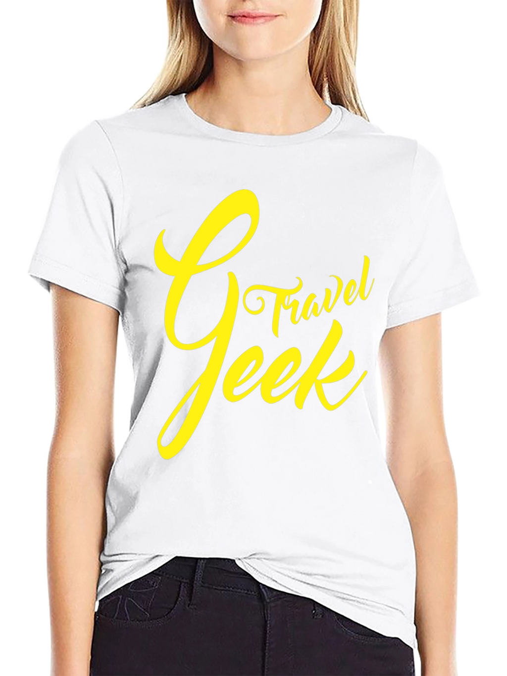 Travel Geek Graphic Tee - Black Cotton T-Shirt