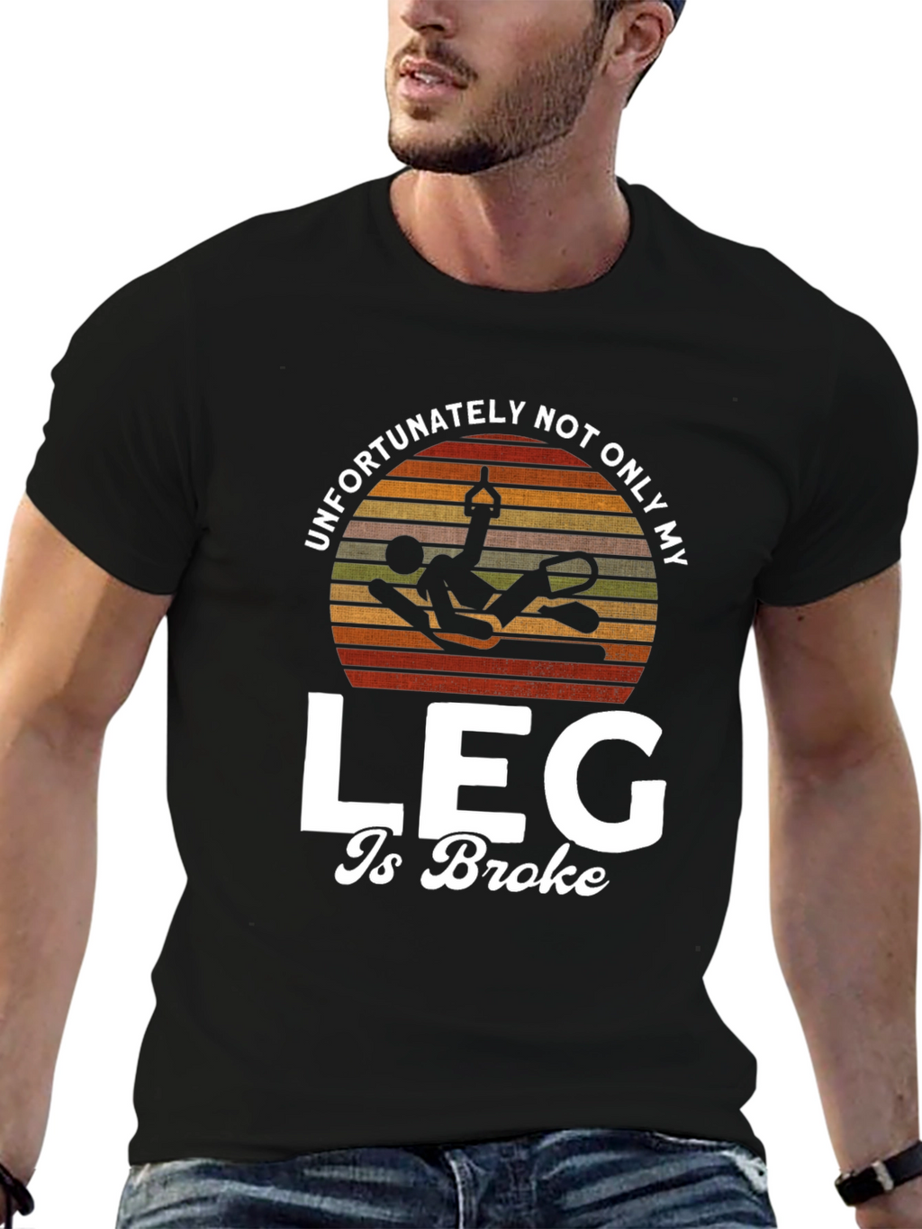 Funny Broken Leg T-Shirt - Injury Humor Tee