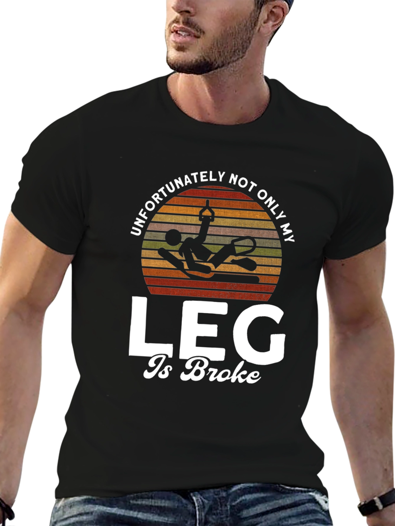 Funny Broken Leg T-Shirt - Injury Humor Tee