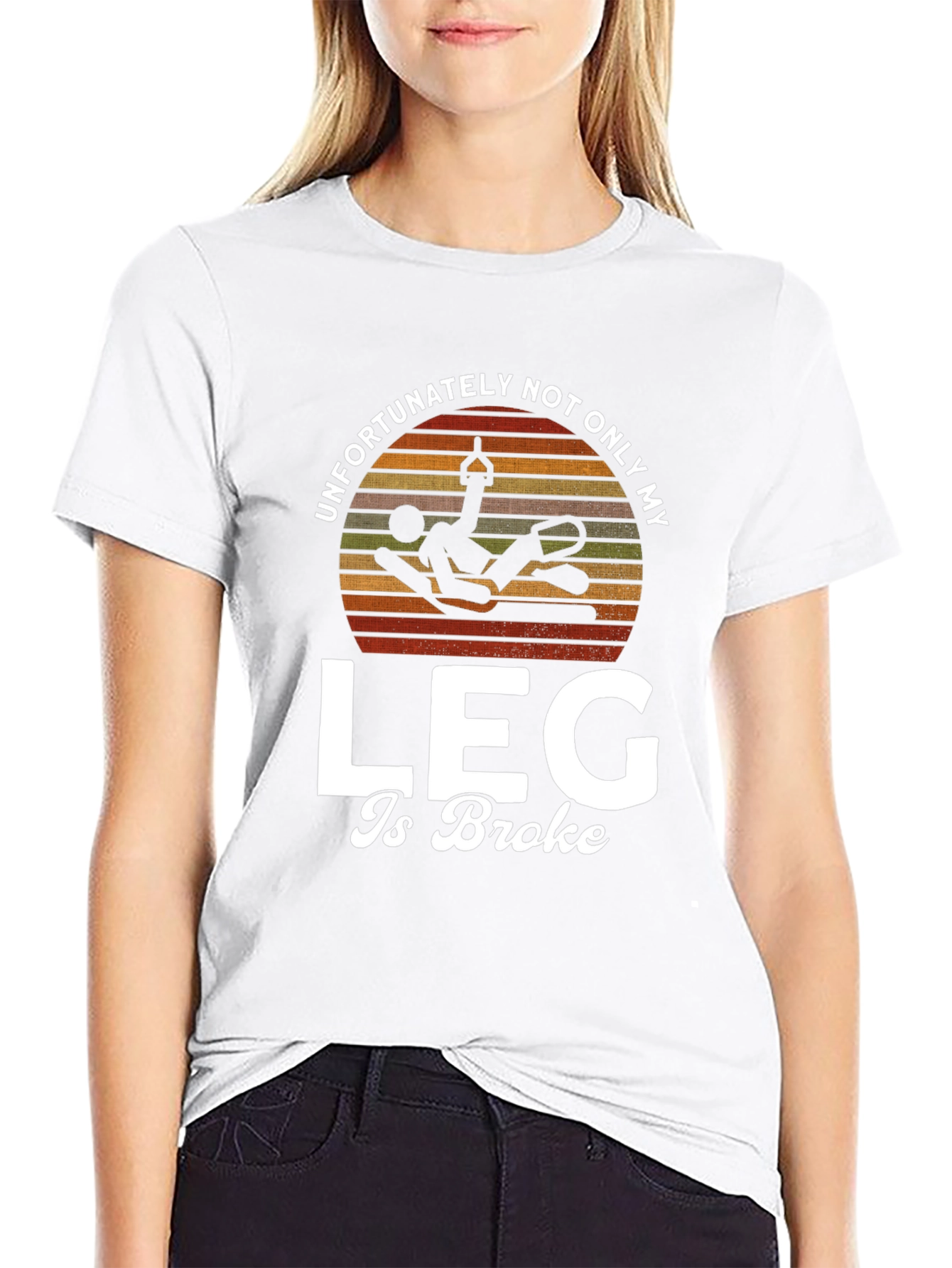 Funny Broken Leg T-Shirt - Injury Humor Tee