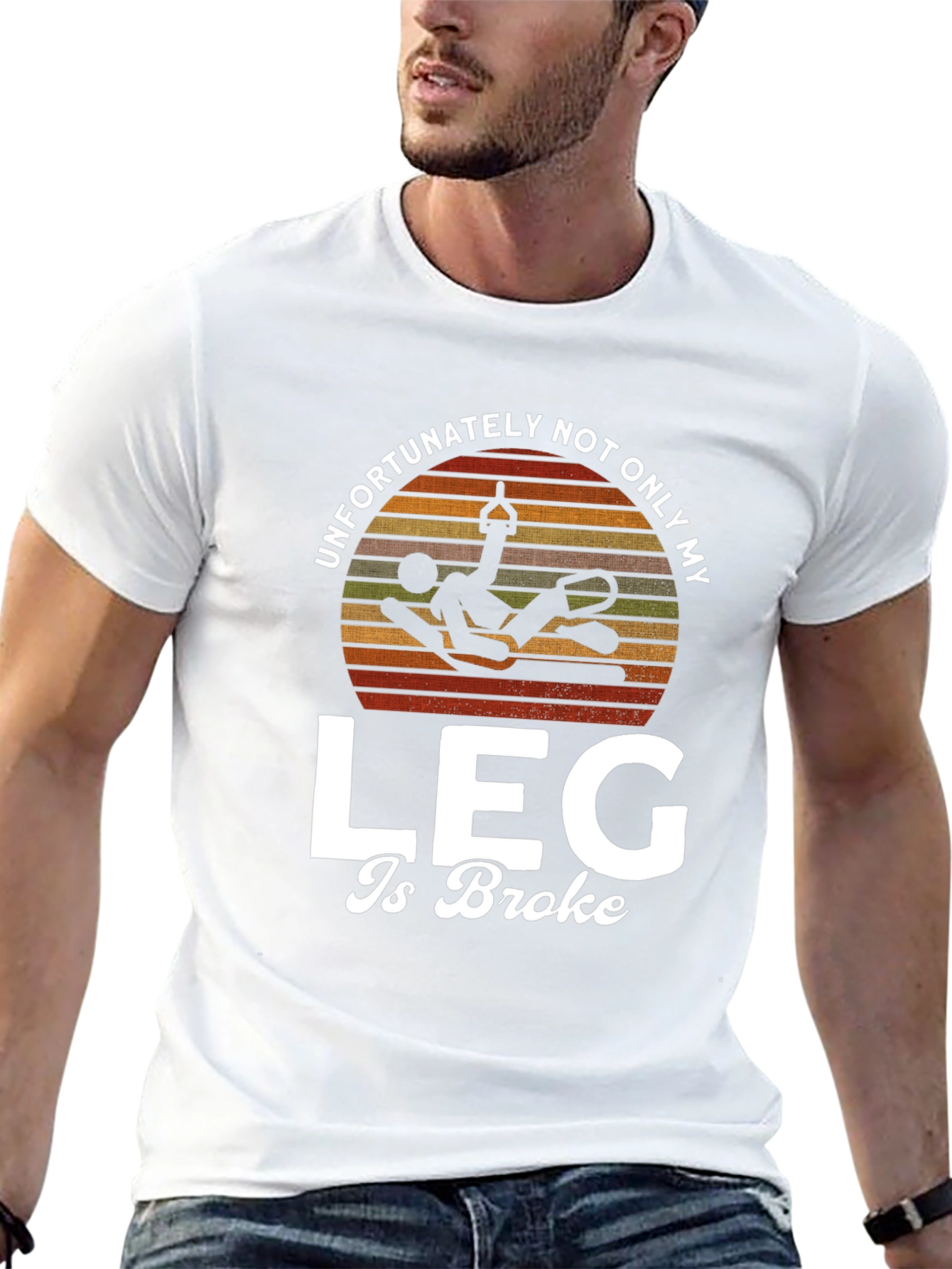 Funny Broken Leg T-Shirt - Injury Humor Tee