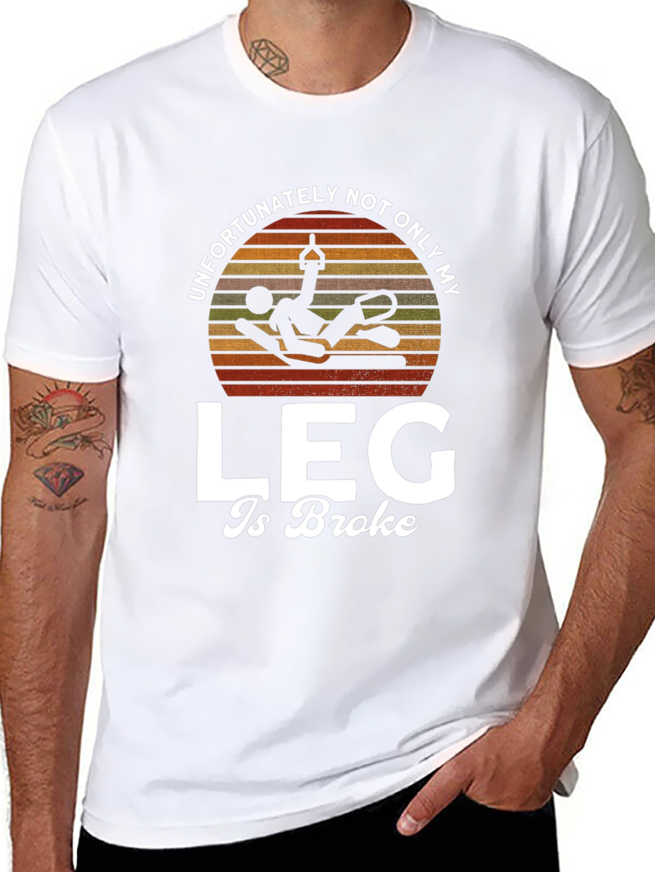 Funny Broken Leg T-Shirt - Injury Humor Tee