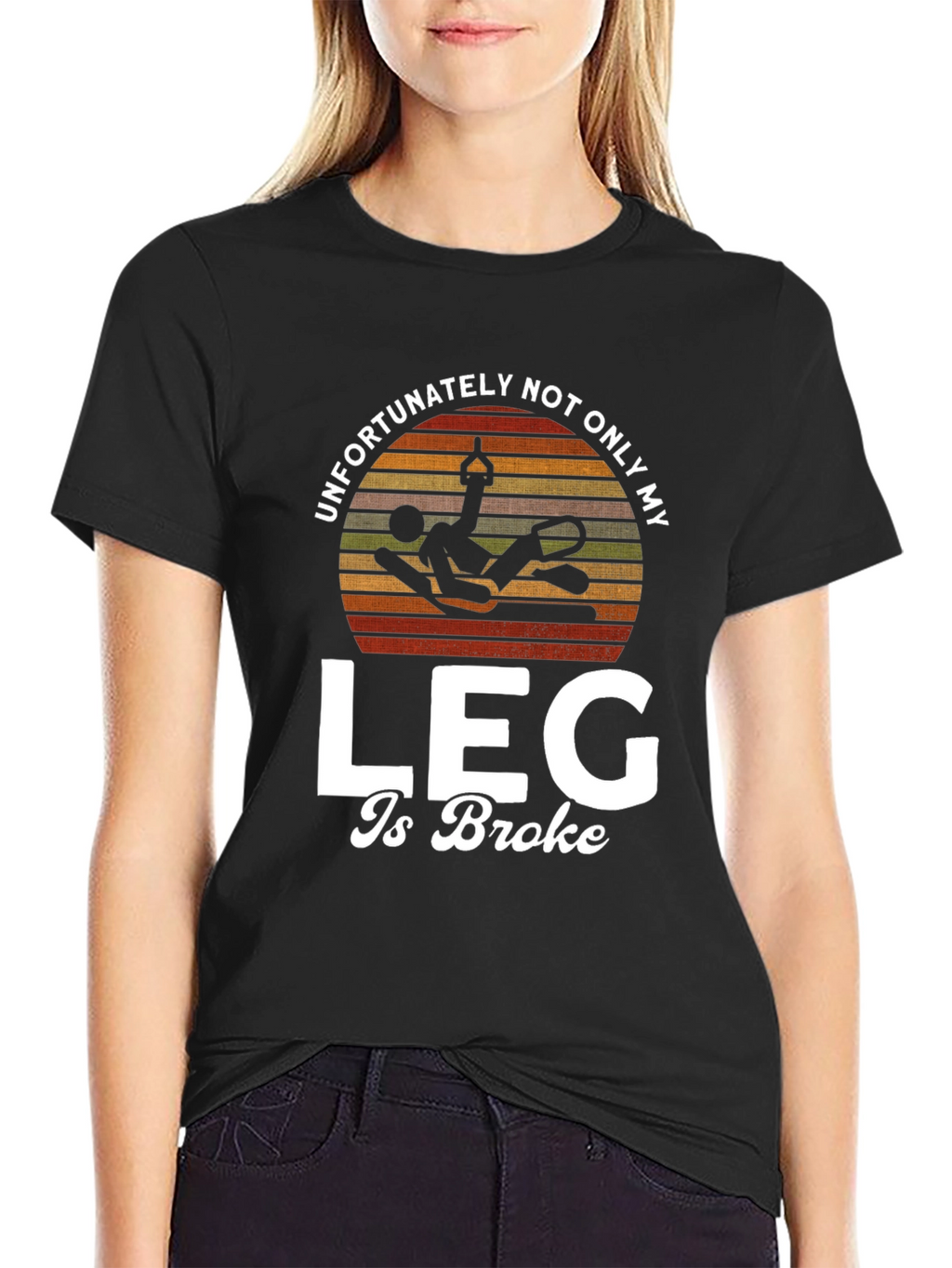 Funny Broken Leg T-Shirt - Injury Humor Tee