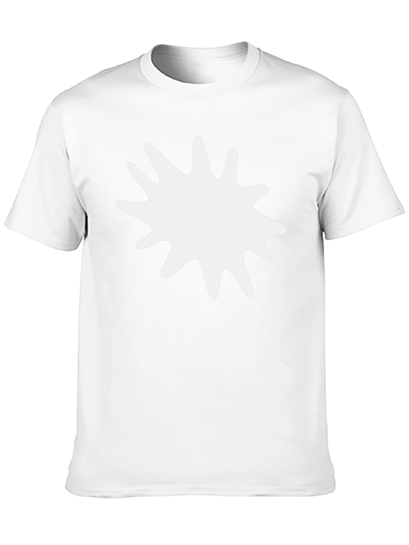 Mens Black T-Shirt with White Splatter Graphic