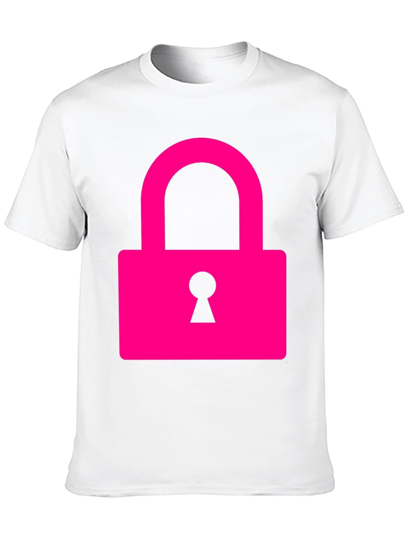 Cool Pink Lock Graphic T-Shirt