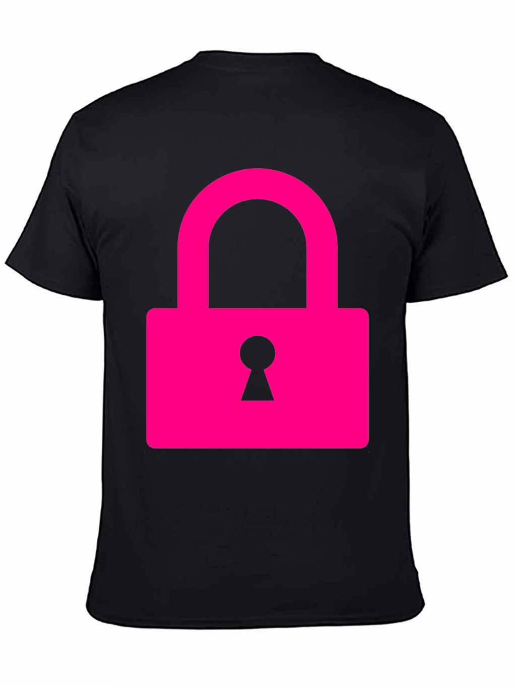 Cool Pink Lock Graphic T-Shirt