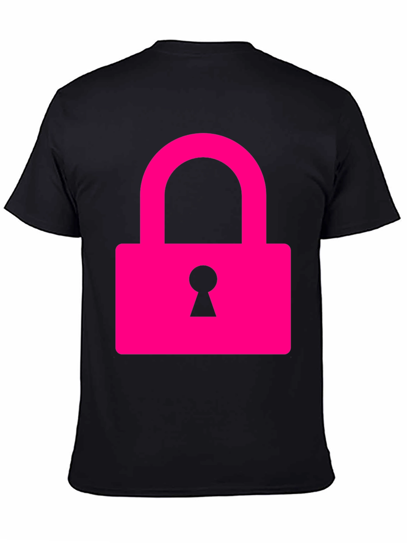 Cool Pink Lock Graphic T-Shirt