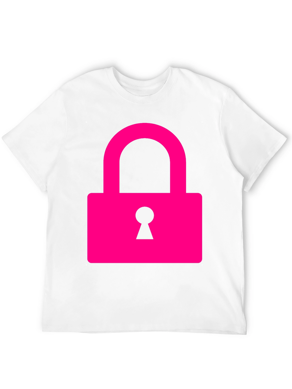 Cool Pink Lock Graphic T-Shirt