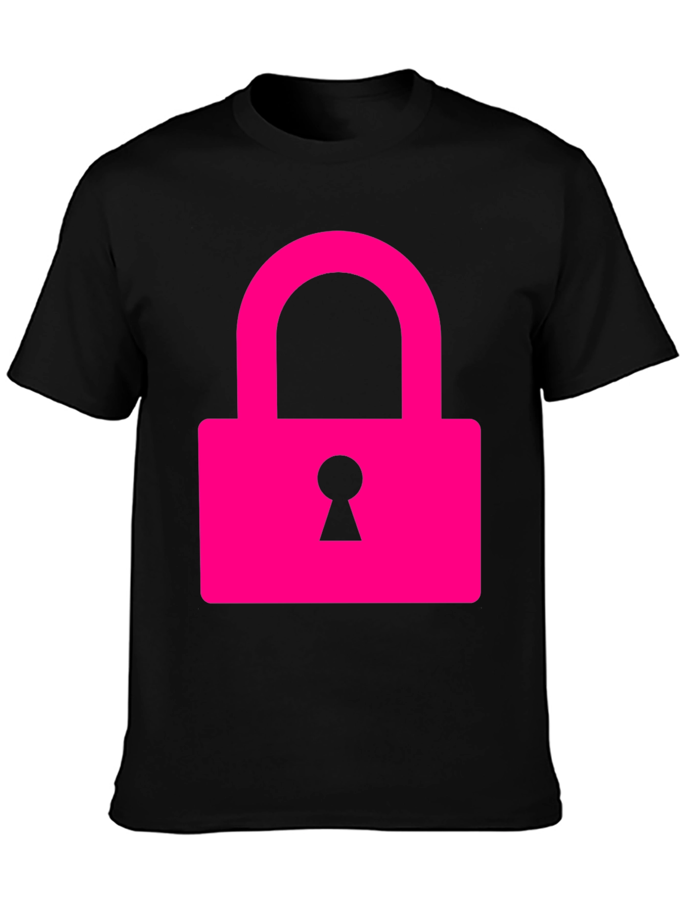 Cool Pink Lock Graphic T-Shirt