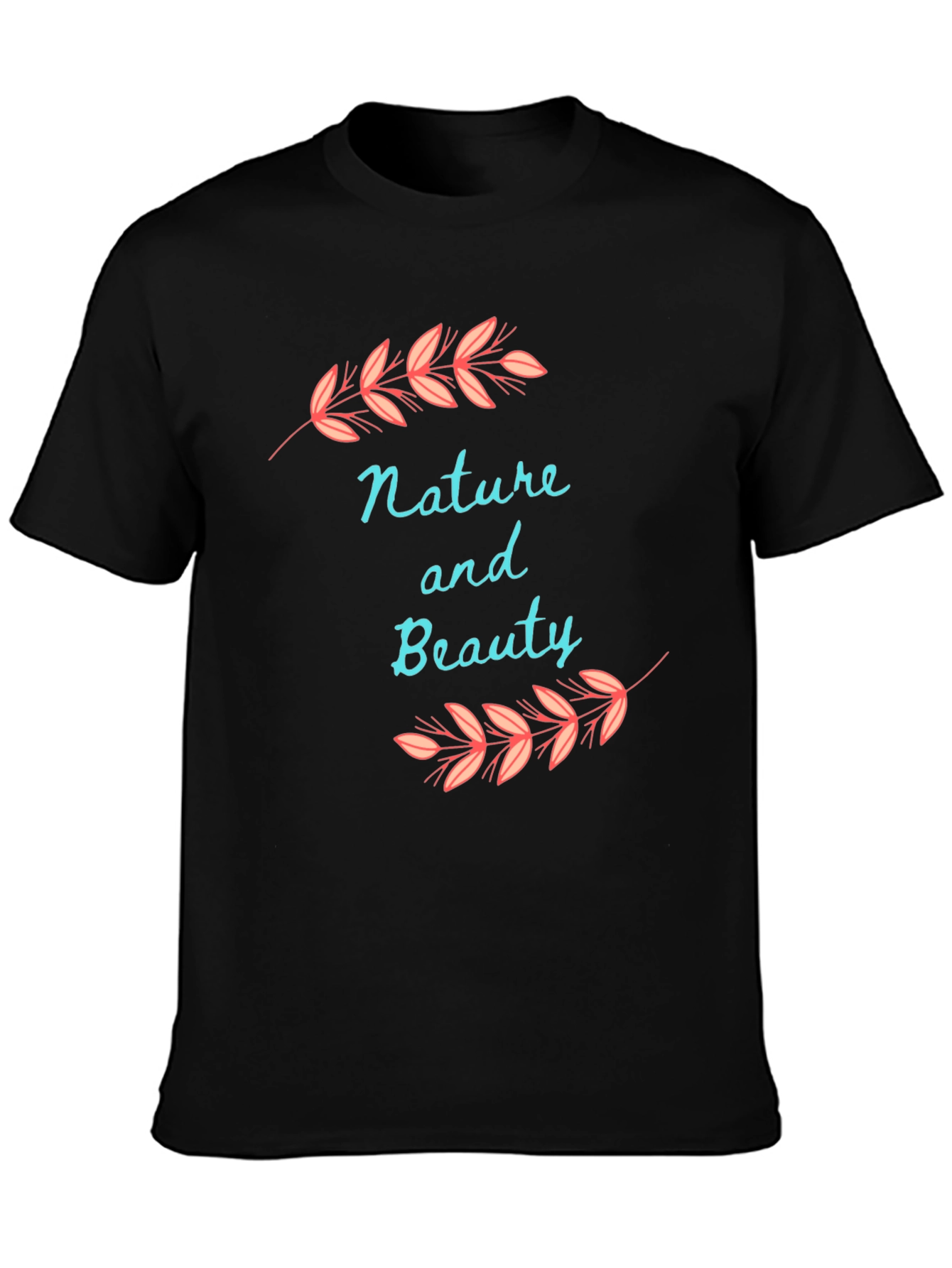 Nature and Beauty Black T-Shirt