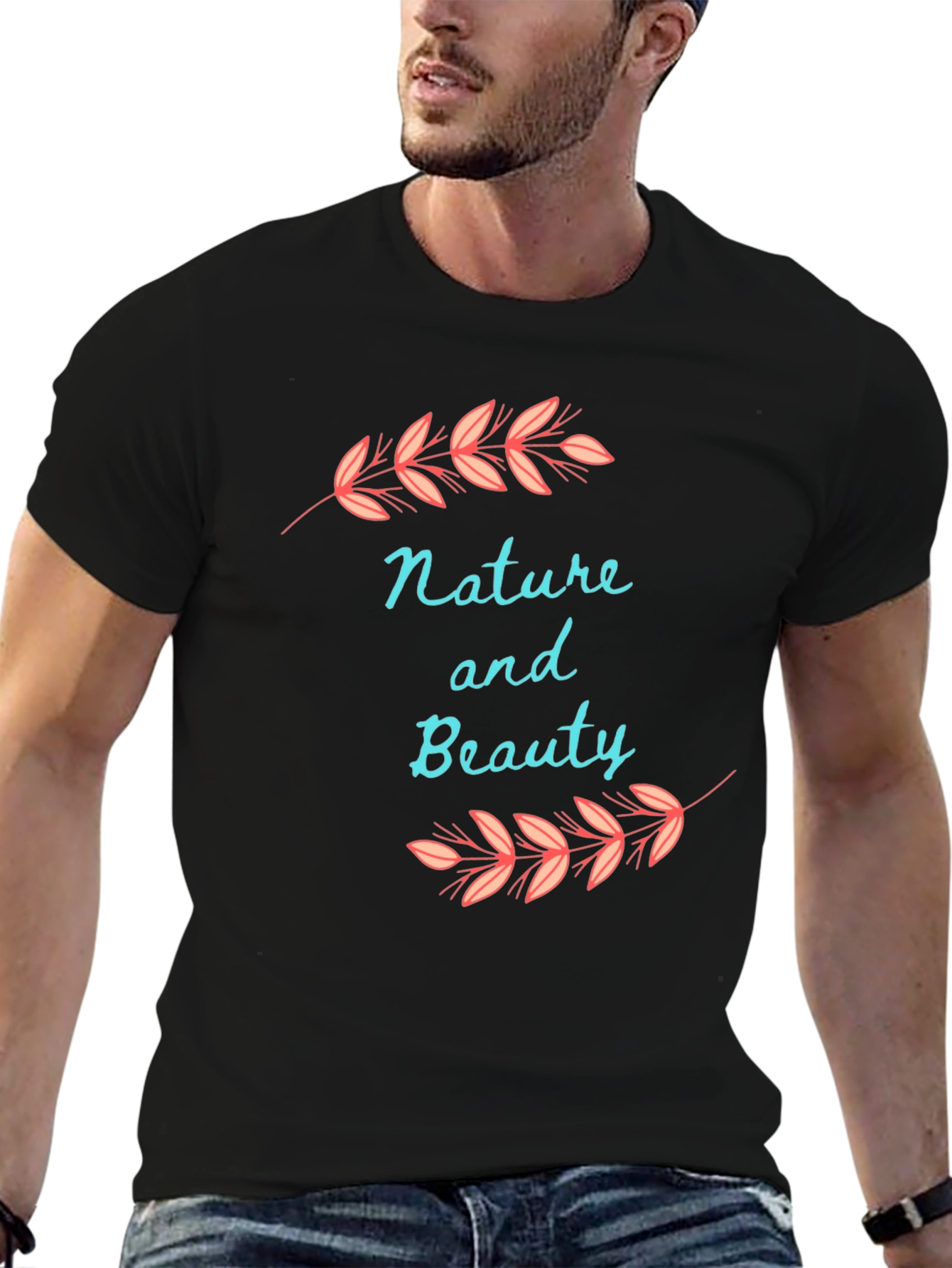 Nature and Beauty Black T-Shirt