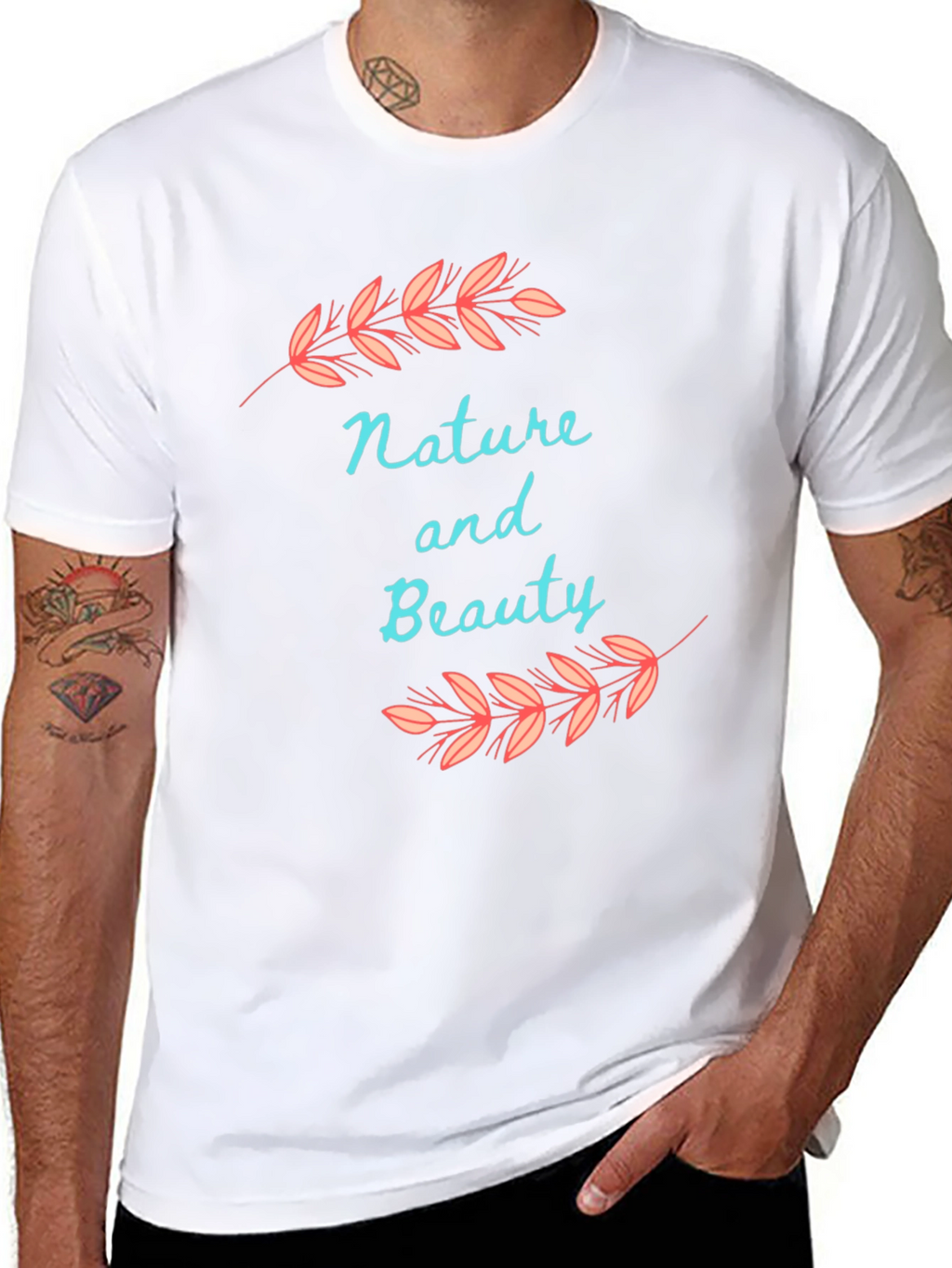 Nature and Beauty Black T-Shirt