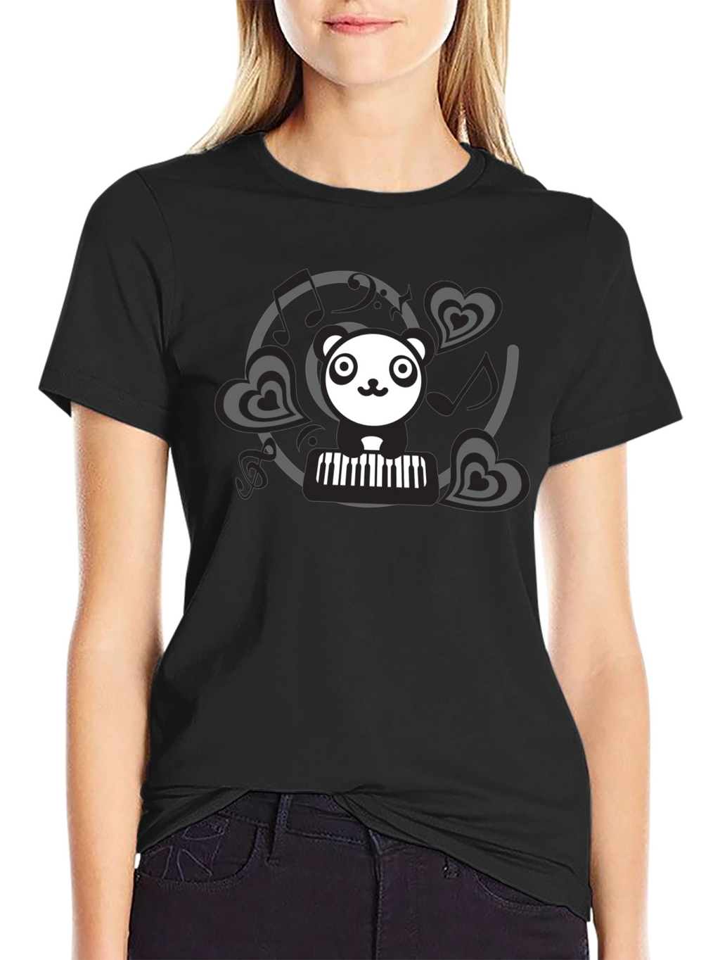 Piano Panda Graphic Tee