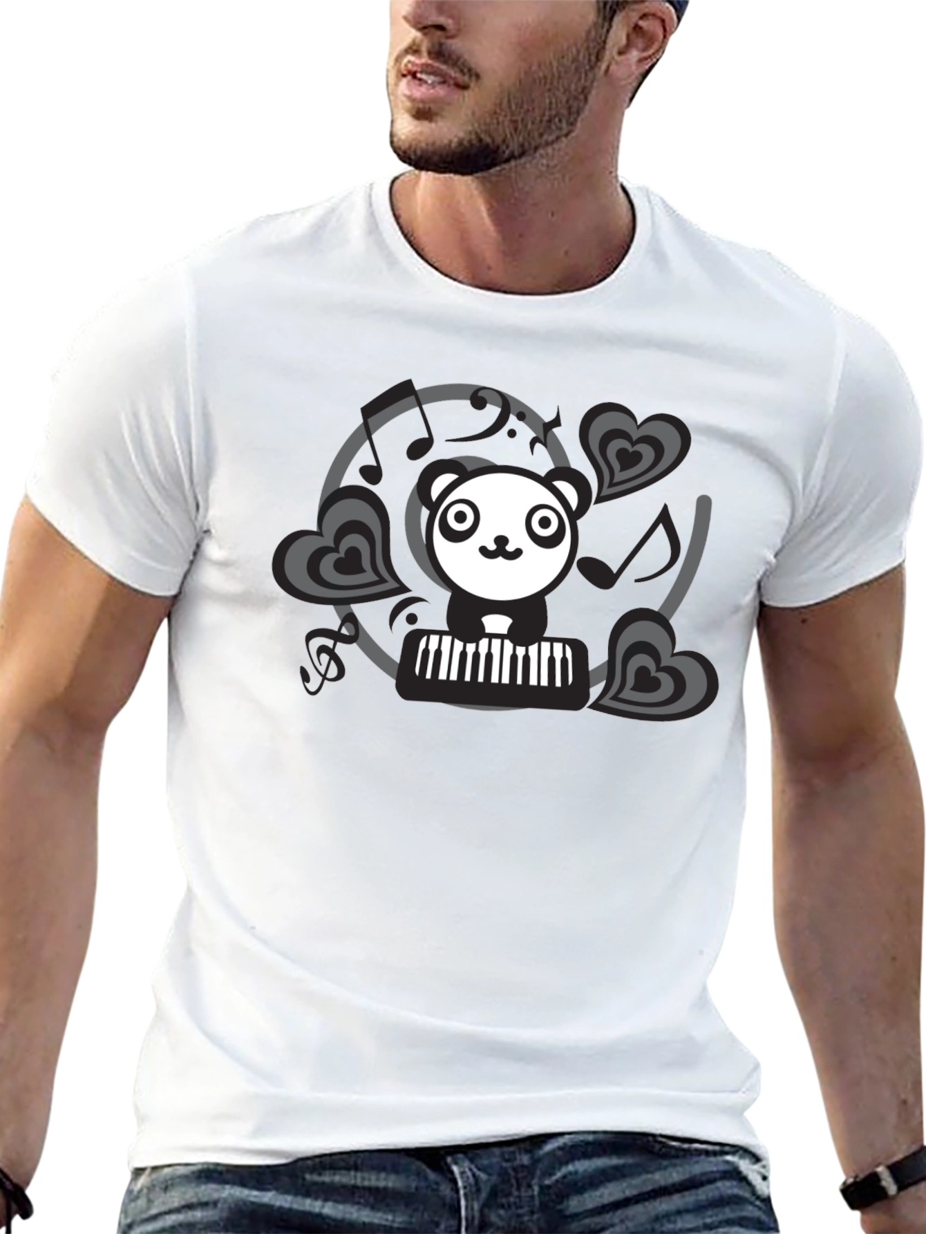 Piano Panda Graphic Tee