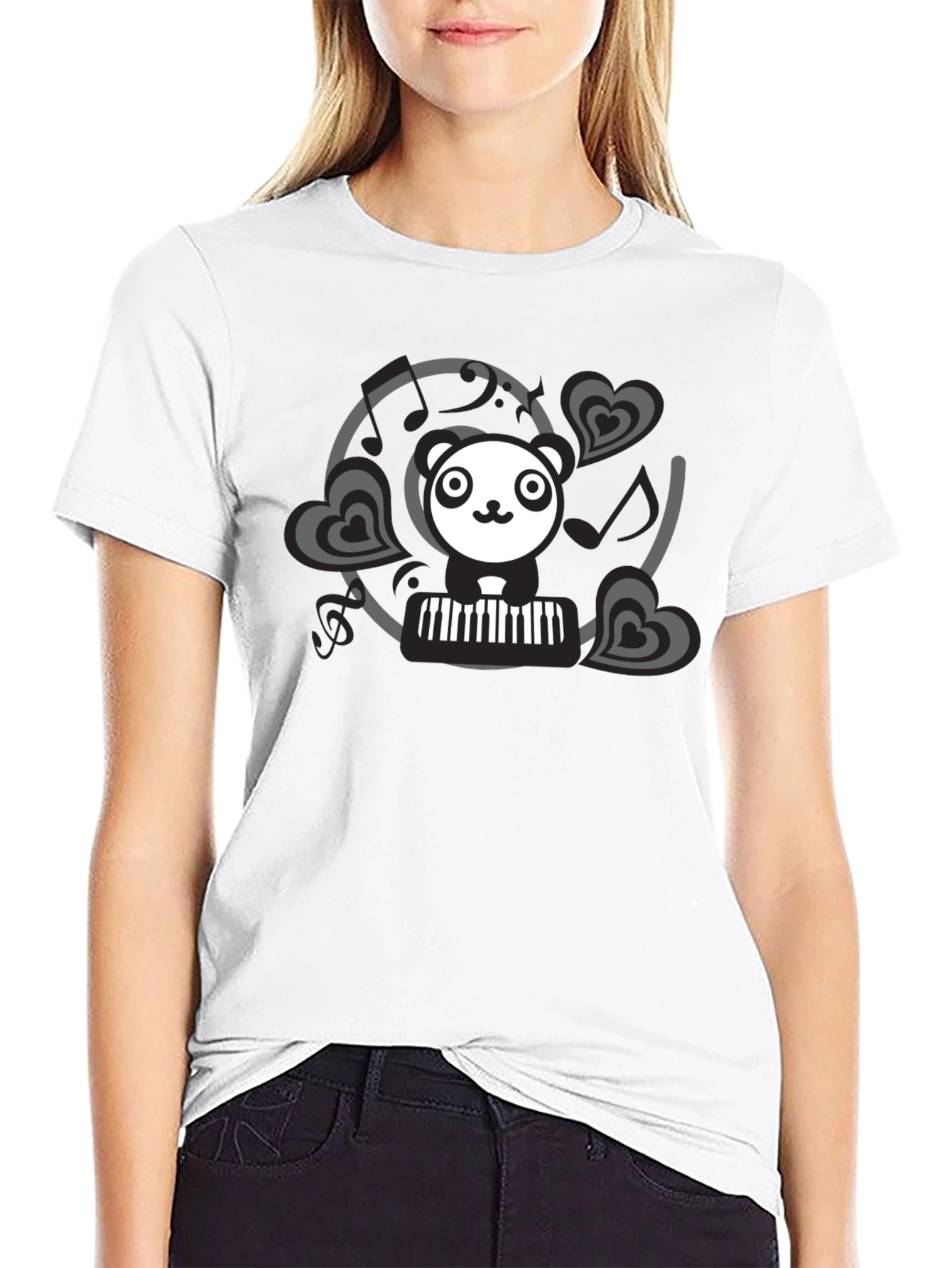 Piano Panda Graphic Tee