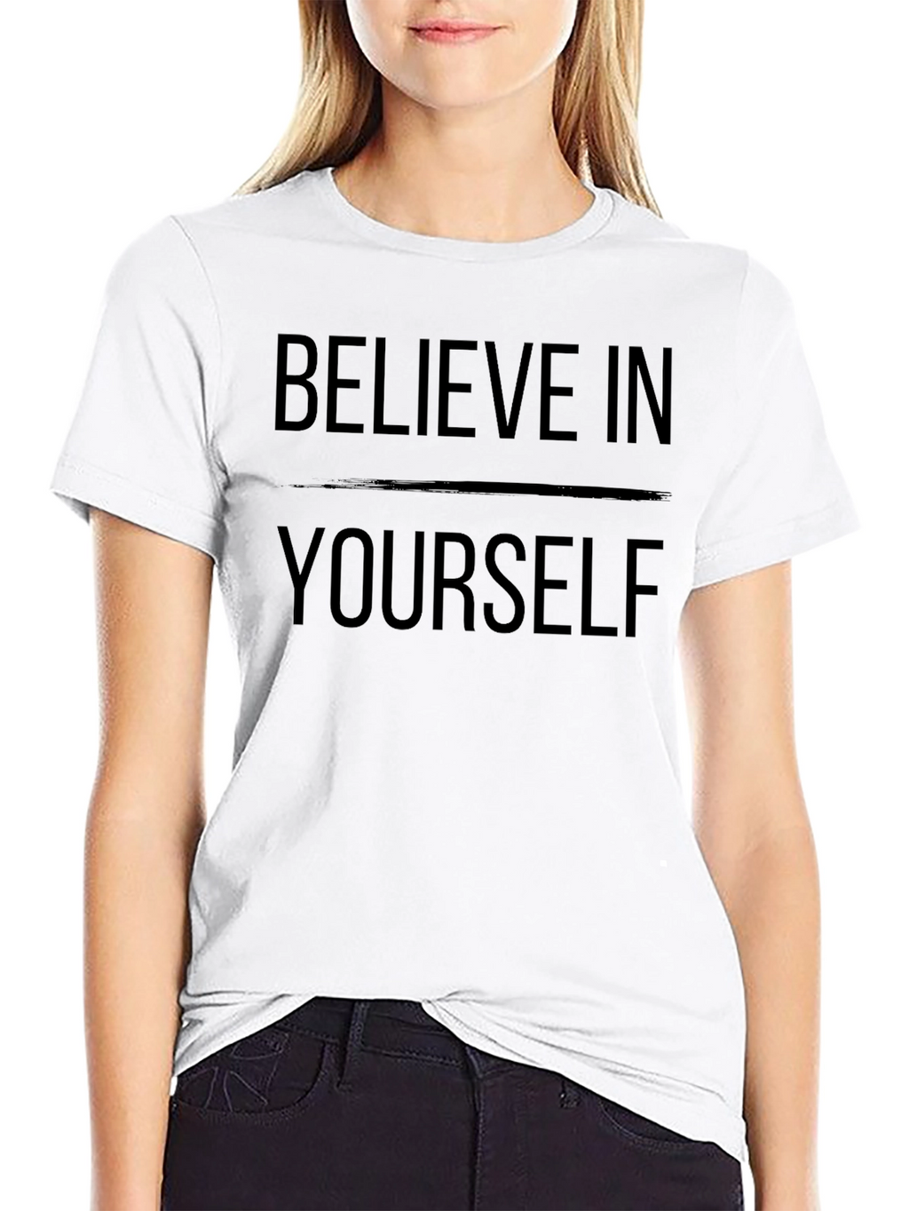 Believe In Yourself Black T-Shirt - Motivational Tee