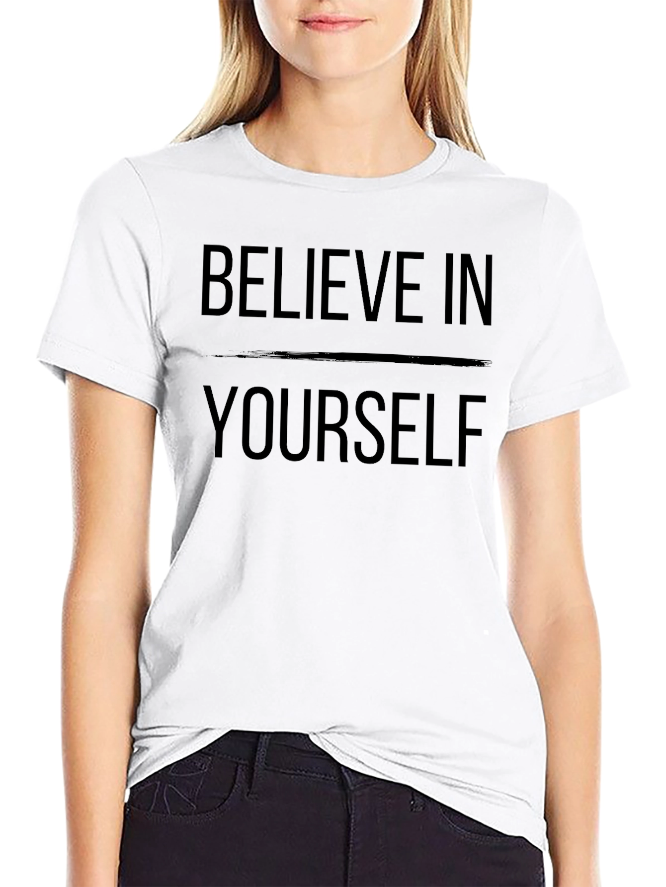 Believe In Yourself Black T-Shirt - Motivational Tee