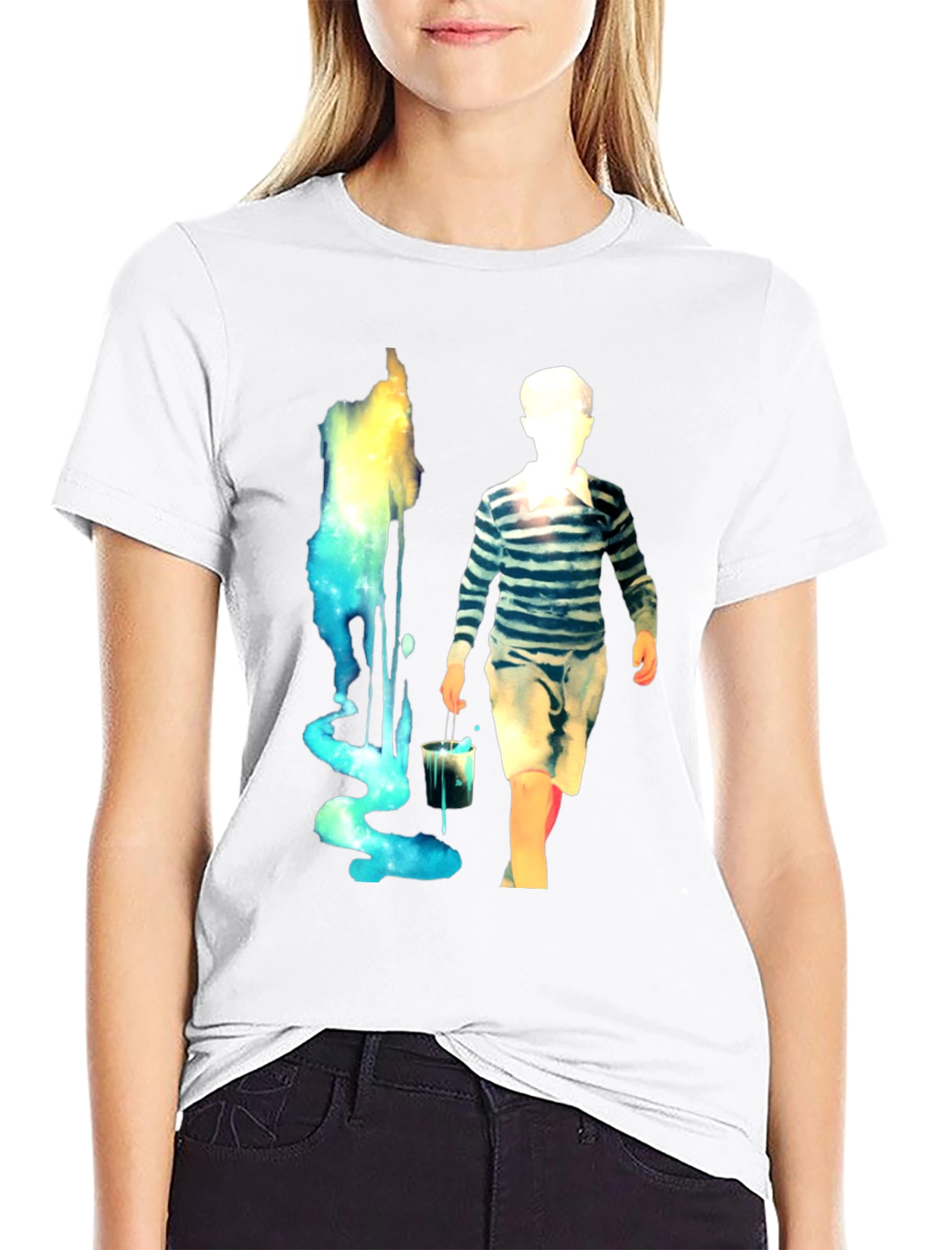 Artistic Boy with Paint T-Shirt - Unique Design