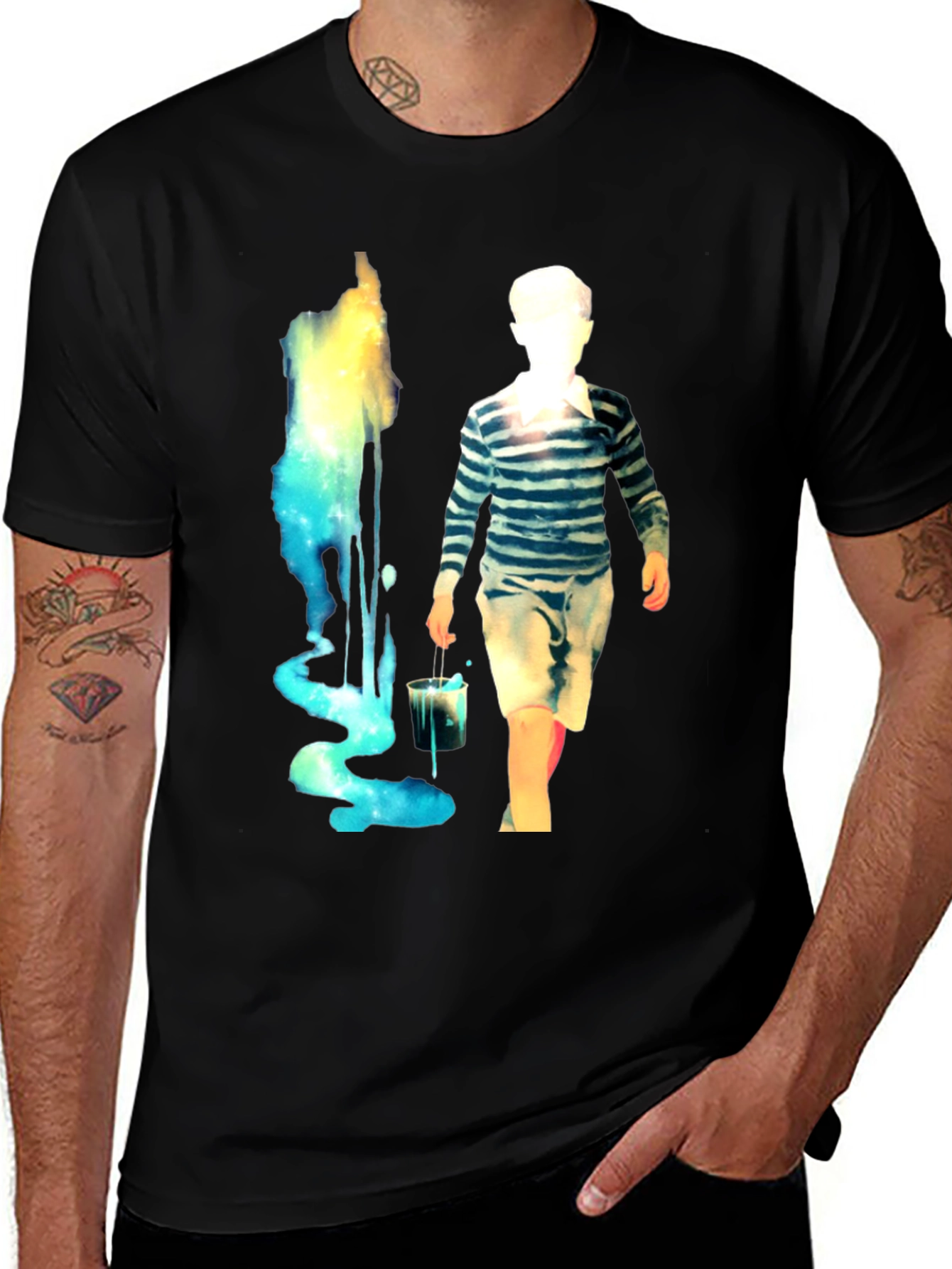Artistic Boy with Paint T-Shirt - Unique Design