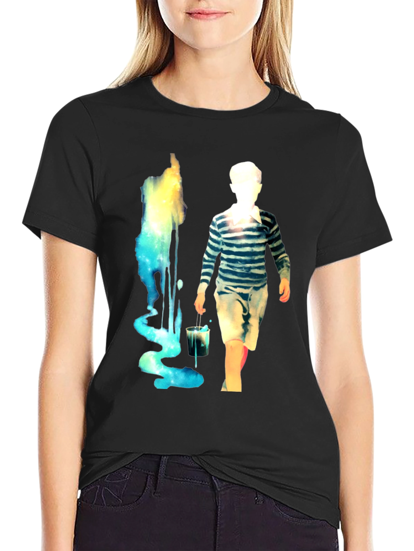 Artistic Boy with Paint T-Shirt - Unique Design