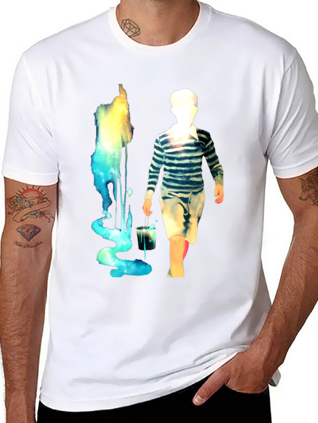 Artistic Boy with Paint T-Shirt - Unique Design