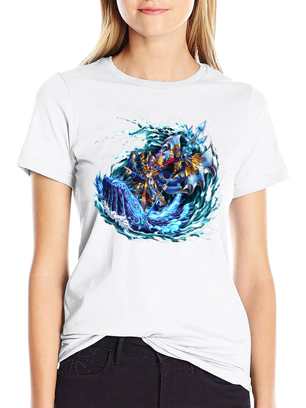 Yu-Gi-Oh! T-Shirt - Dark Magician of Chaos Water Graphic