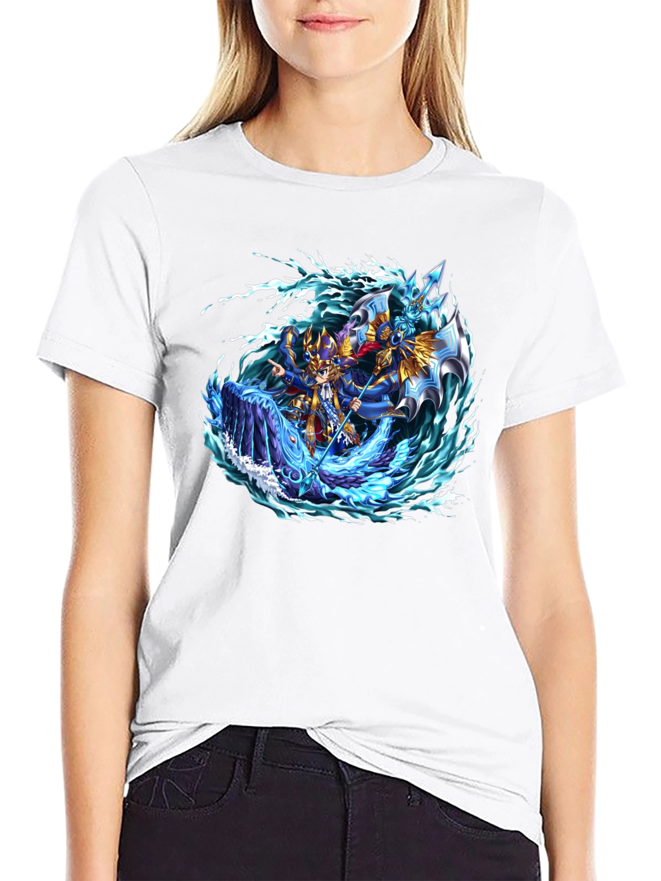 Yu-Gi-Oh! T-Shirt - Dark Magician of Chaos Water Graphic