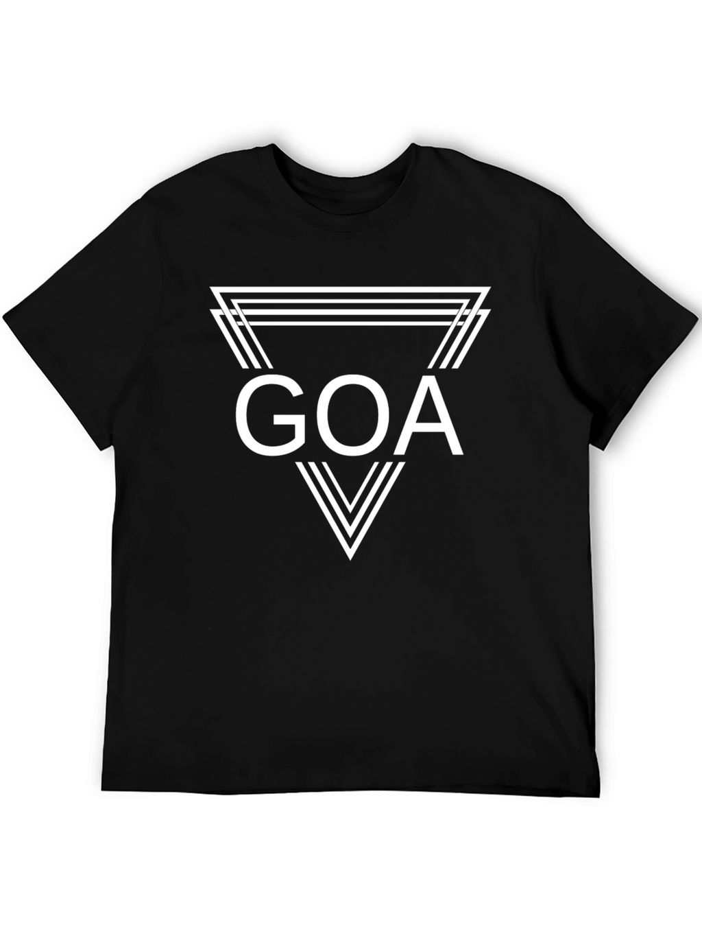 Goa Triangle Graphic Black T-Shirt